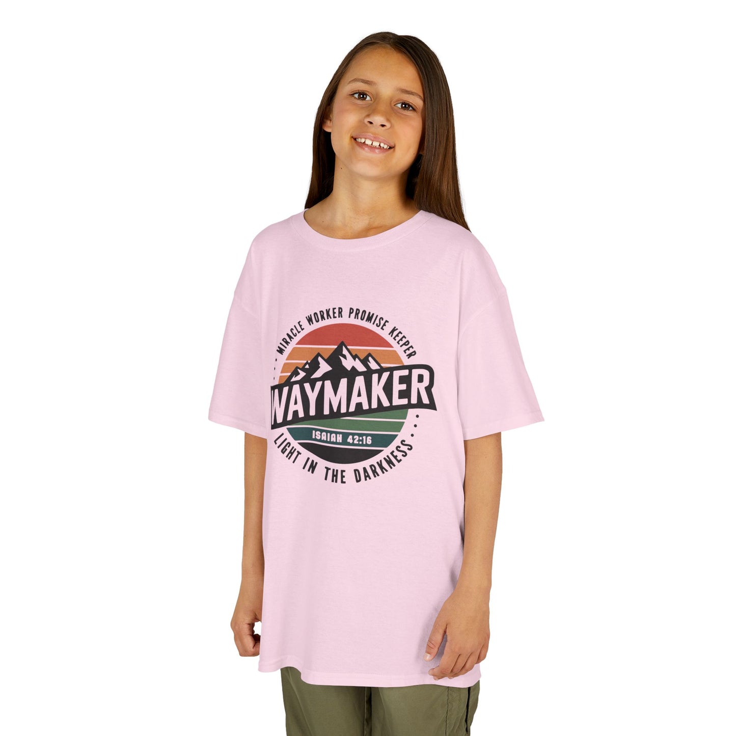 Waymaker, Miracle Worker – Isaiah 42:16 | Inspirational Christian Tee for Kids