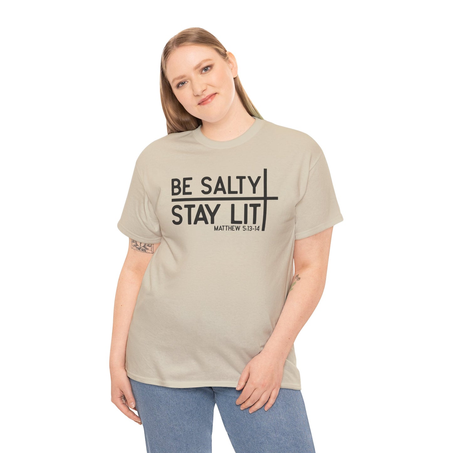 Be Salty, Stay Lit – Matthew 5:13-14 Tee | Christian Unisex Tee
