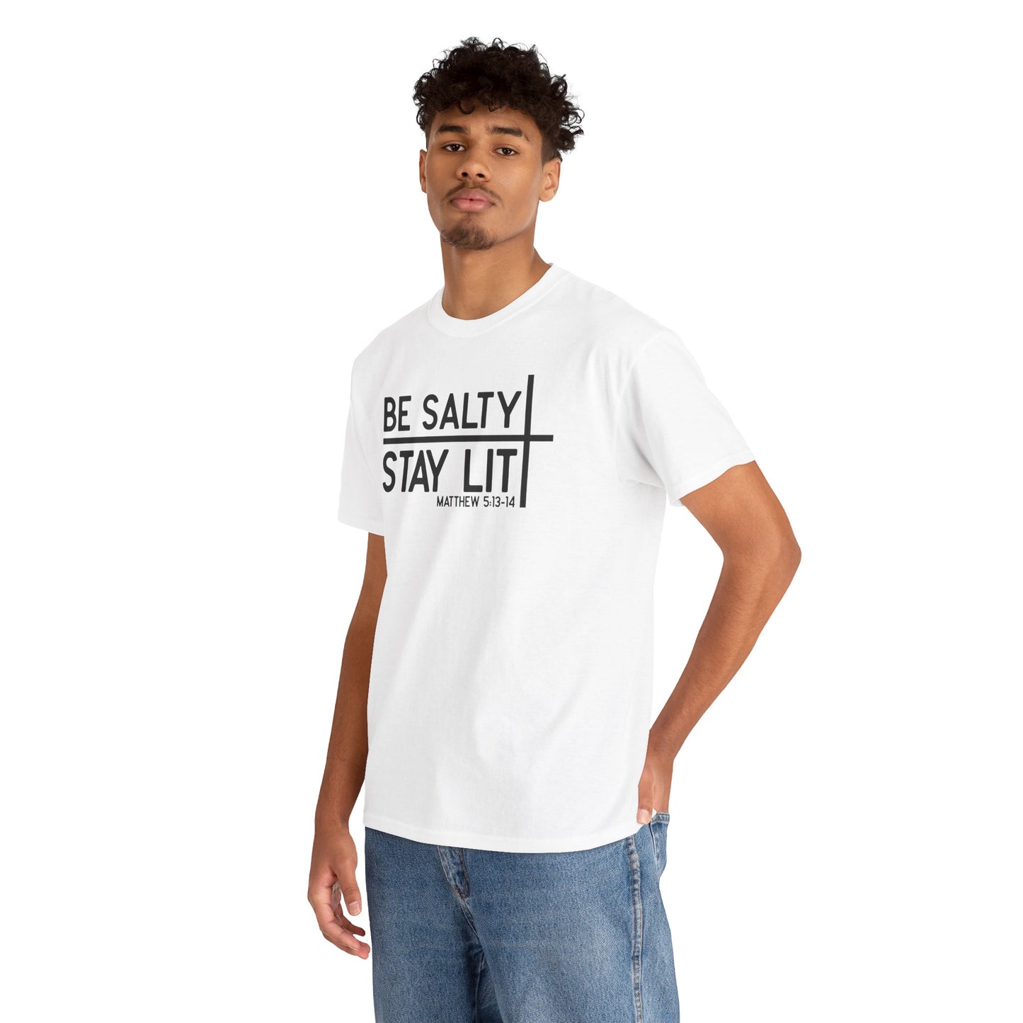 Be Salty, Stay Lit – Matthew 5:13-14 Tee | Christian Unisex Tee