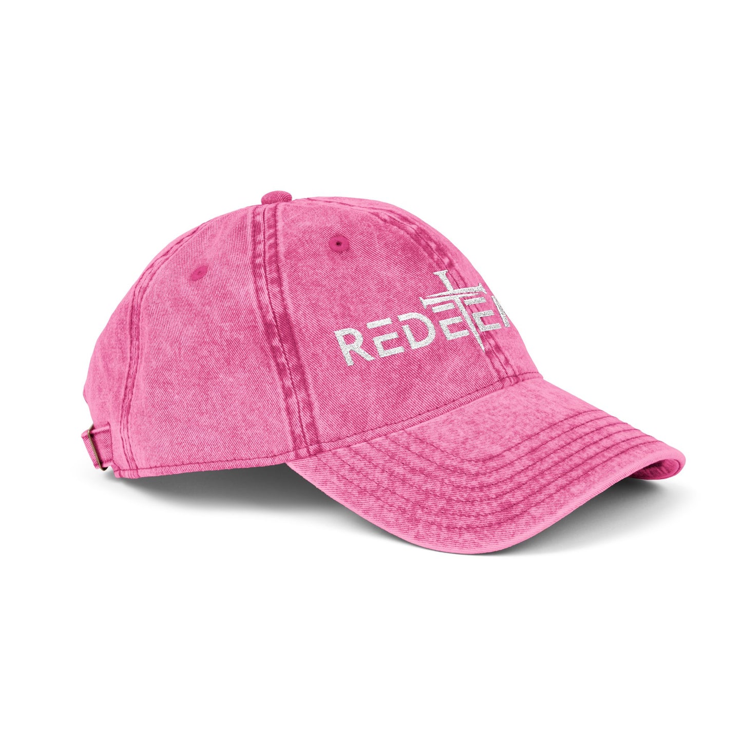 Redeemed Cross Vintage Distressed Dad Hat – Christian Faith Cap
