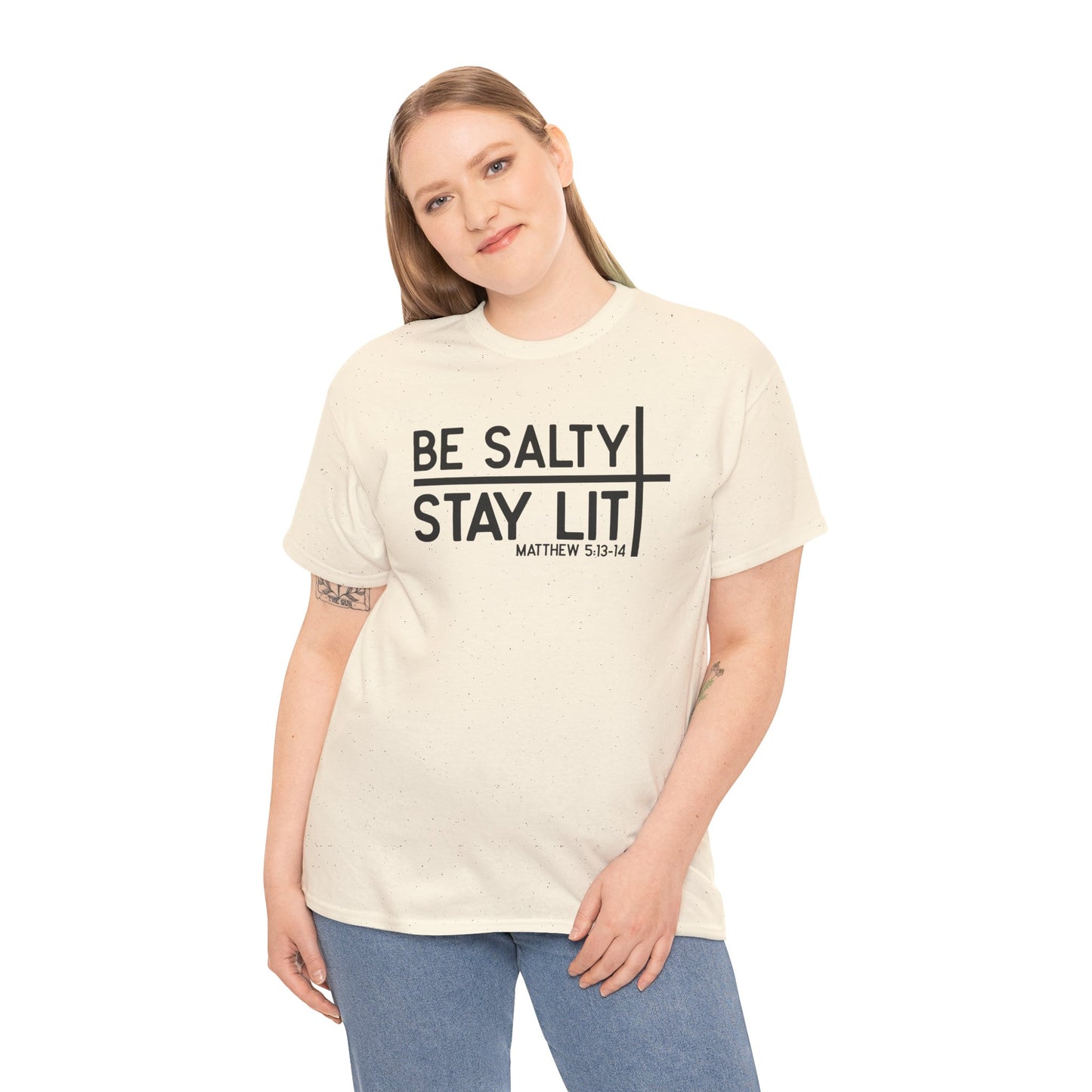 Be Salty, Stay Lit – Matthew 5:13-14 Tee | Christian Unisex Tee