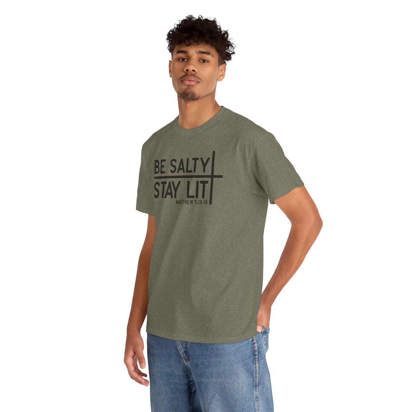 Be Salty, Stay Lit – Matthew 5:13-14 Tee | Christian Unisex Tee