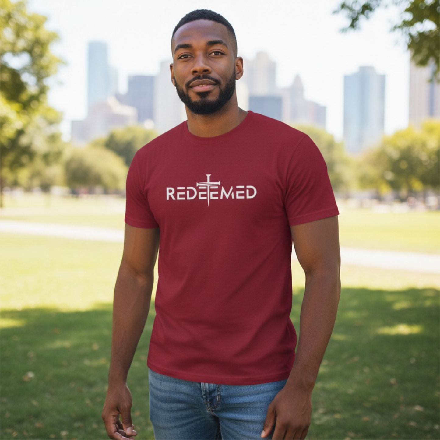 Redeemed Cross Tee – Christian Unisex T-Shirt