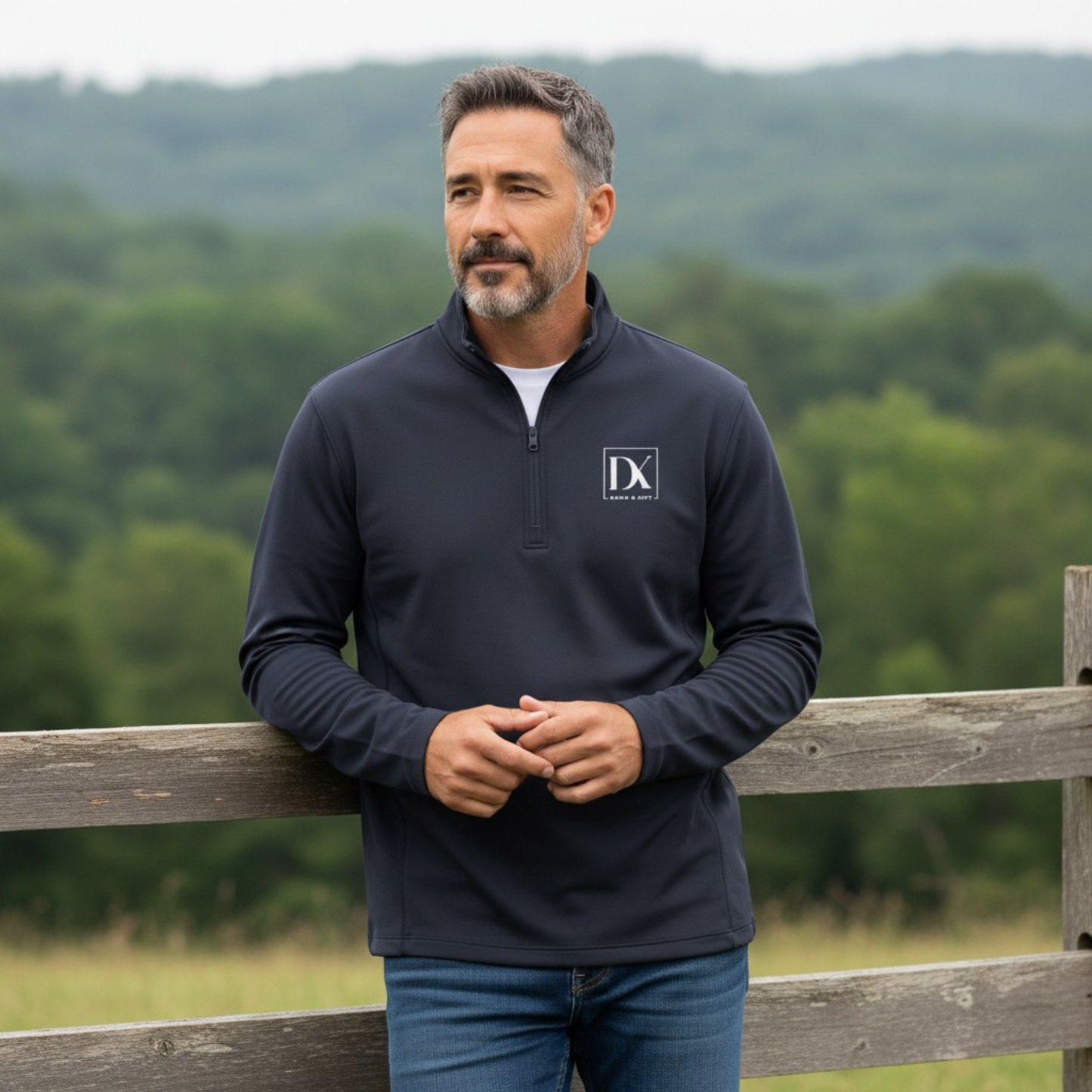 Drawn & Kept Quarter-Zip Pullover – Navy | Lightweight Performance + Everyday Comfort