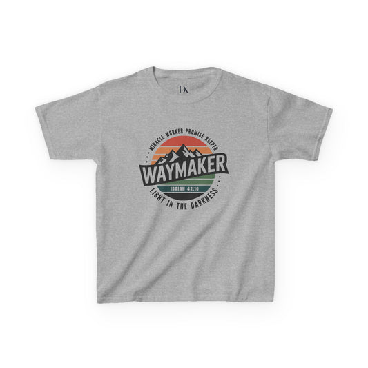 Waymaker, Miracle Worker – Isaiah 42:16 | Inspirational Christian Tee for Kids