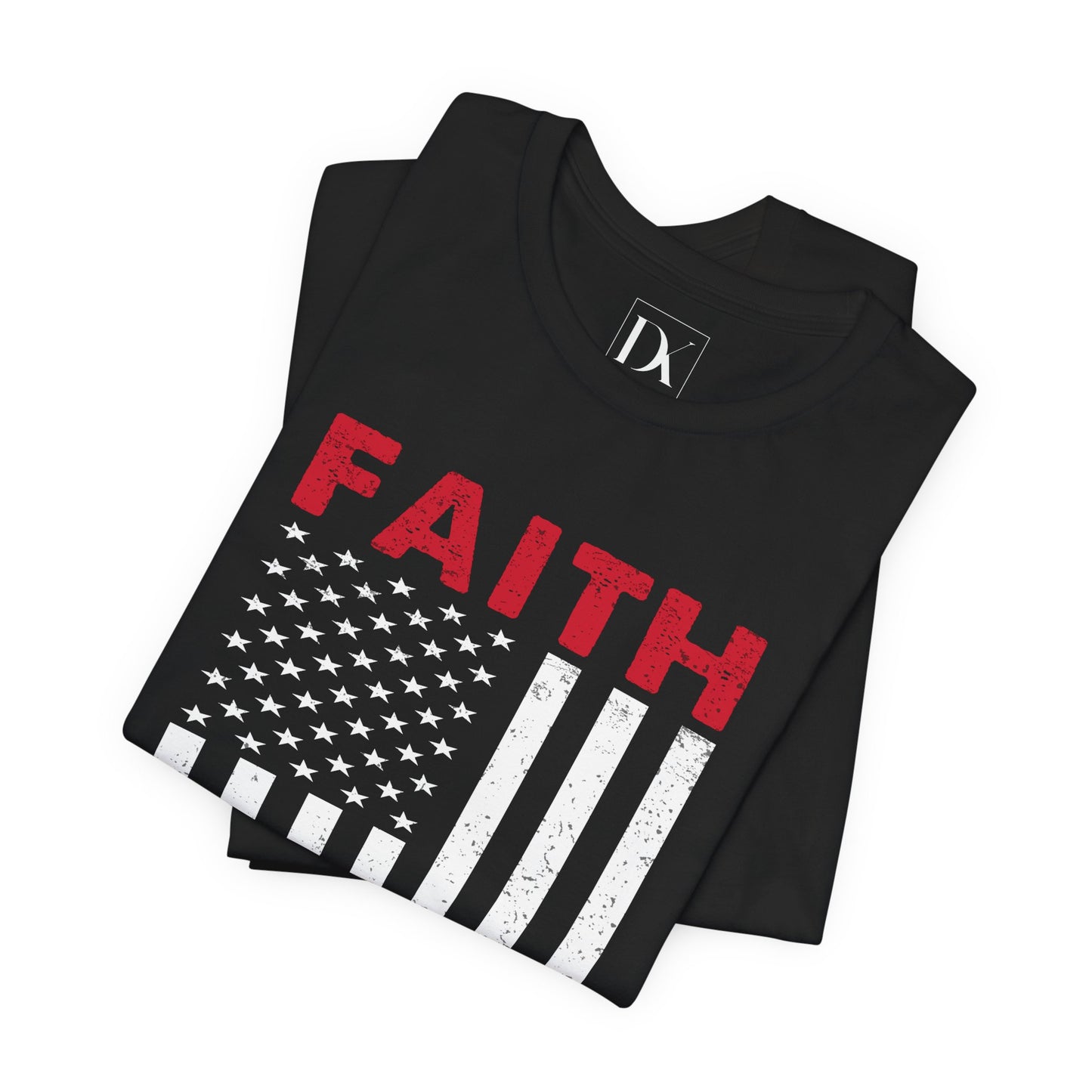 Faith Over Fear – American Flag Tee | Christian Patriotic Shirt