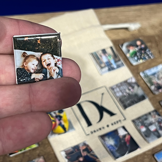 Mini Memories – Custom Photo Magnet Sets (1-inch squares)