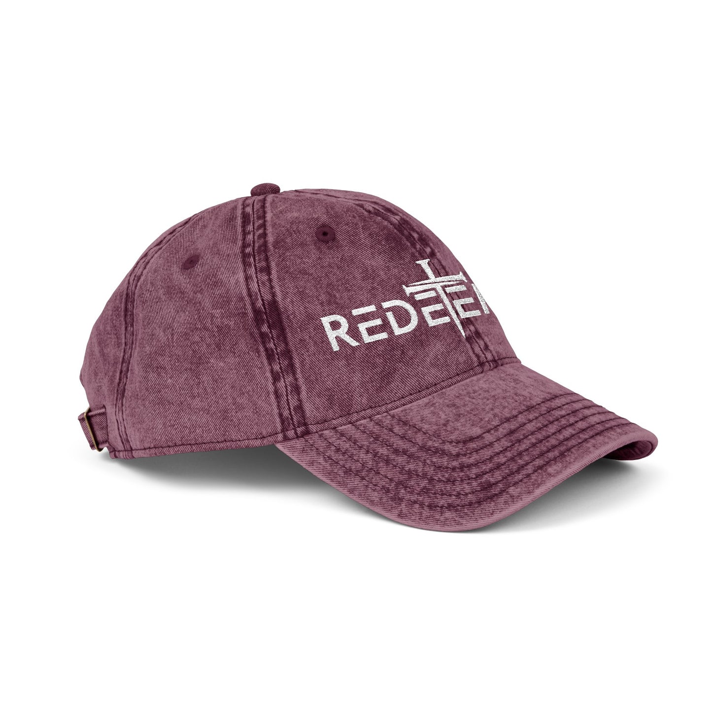 Redeemed Cross Vintage Distressed Dad Hat – Christian Faith Cap