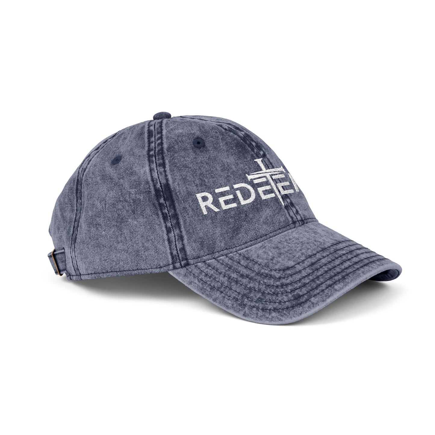 Redeemed Cross Vintage Distressed Dad Hat – Christian Faith Cap