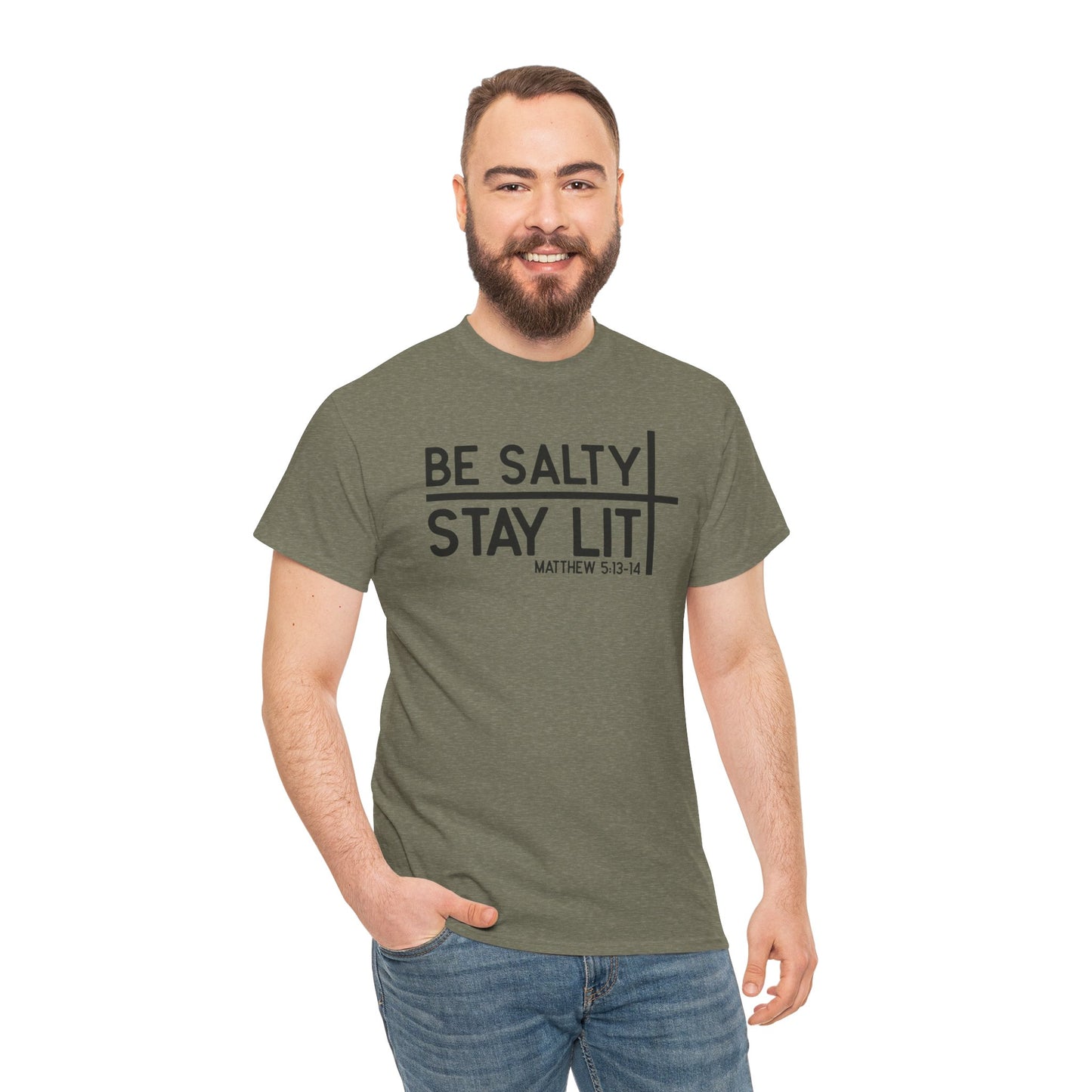Be Salty, Stay Lit – Matthew 5:13-14 Tee | Christian Unisex Tee