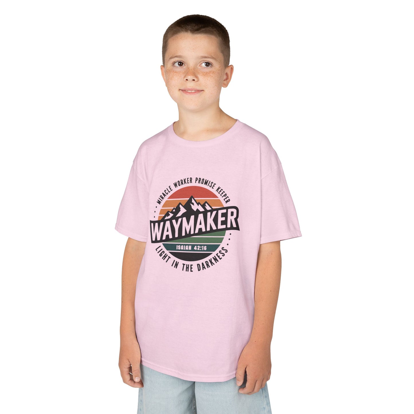 Waymaker, Miracle Worker – Isaiah 42:16 | Inspirational Christian Tee for Kids