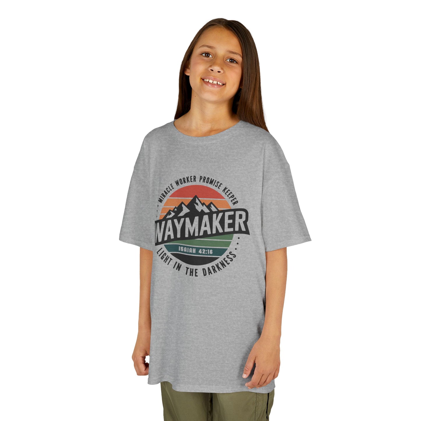 Waymaker, Miracle Worker – Isaiah 42:16 | Inspirational Christian Tee for Kids