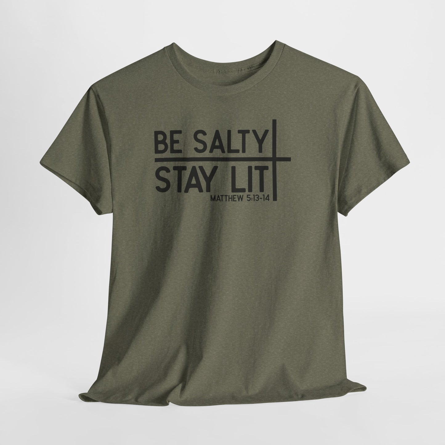 Be Salty, Stay Lit – Matthew 5:13-14 Tee | Christian Unisex Tee