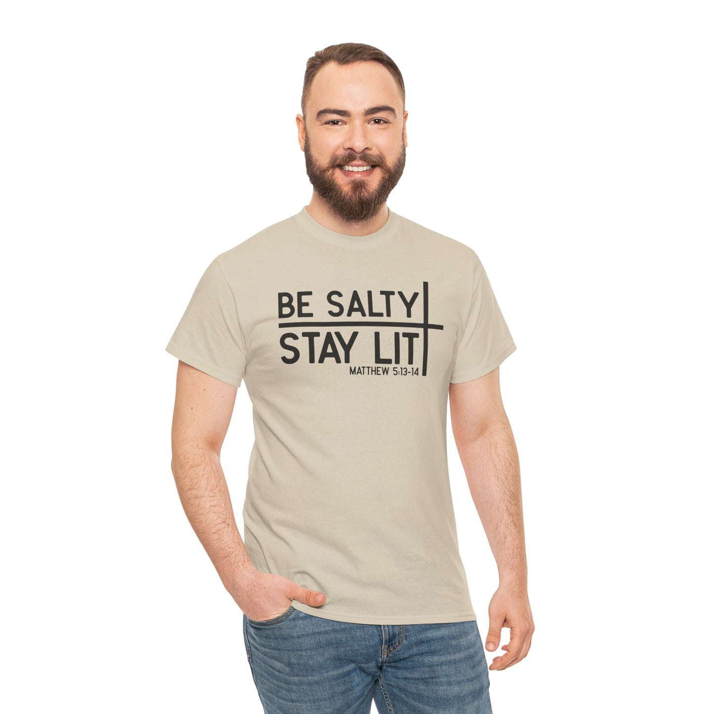Be Salty, Stay Lit – Matthew 5:13-14 Tee | Christian Unisex Tee