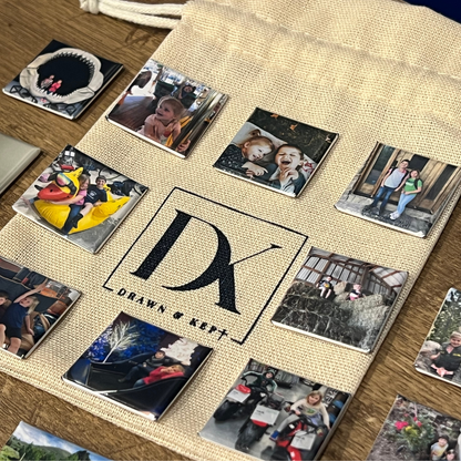 Mini Memories – Custom Photo Magnet Sets (1-inch squares)