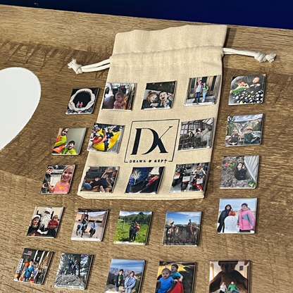Mini Memories – Custom Photo Magnet Sets (1-inch squares)