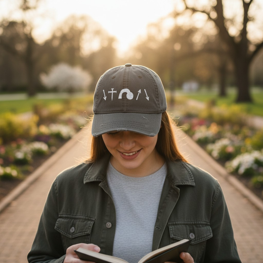 Vintage Distressed Gospel Symbol Hat
