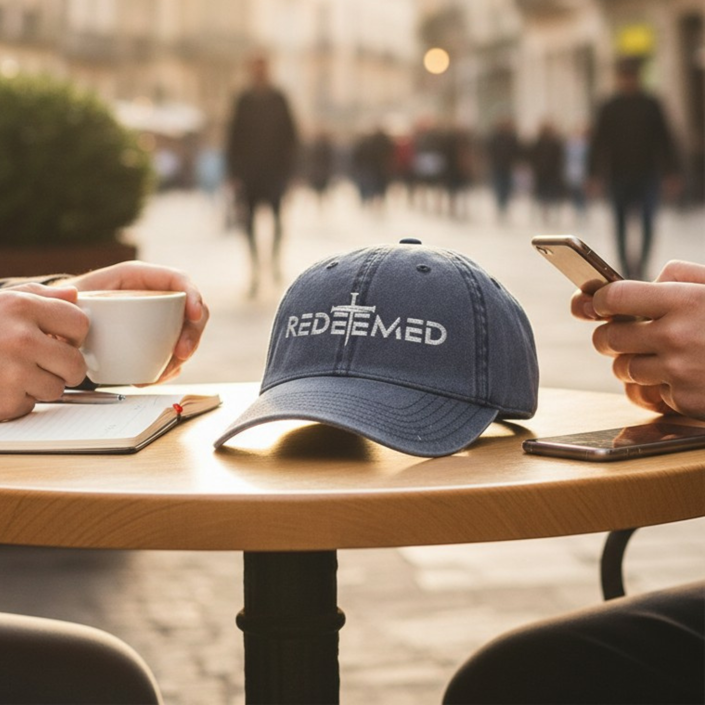 Redeemed Cross Vintage Distressed Dad Hat – Christian Faith Cap