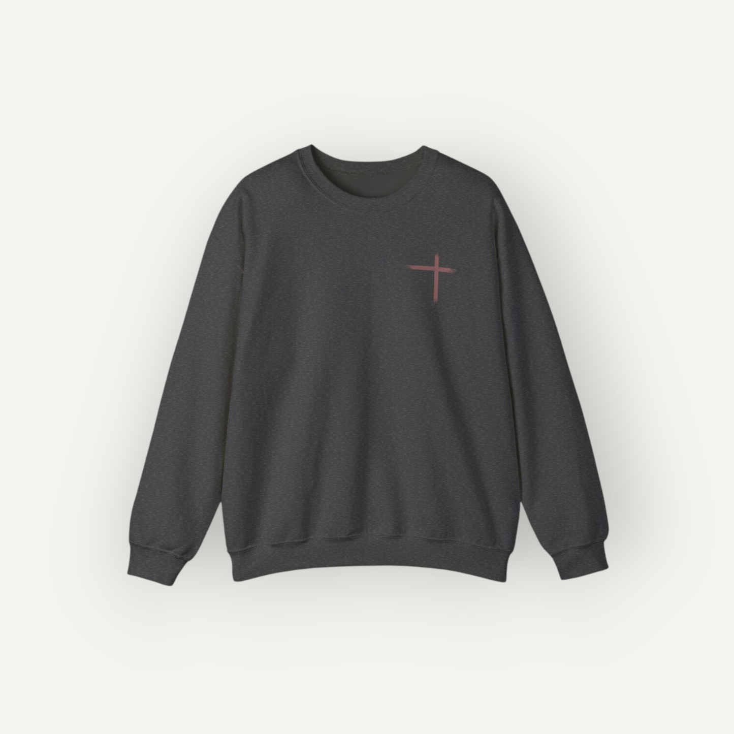 Faith Cross Crewneck Sweatshirt – Rustic Christian Graphic Sweatshirt