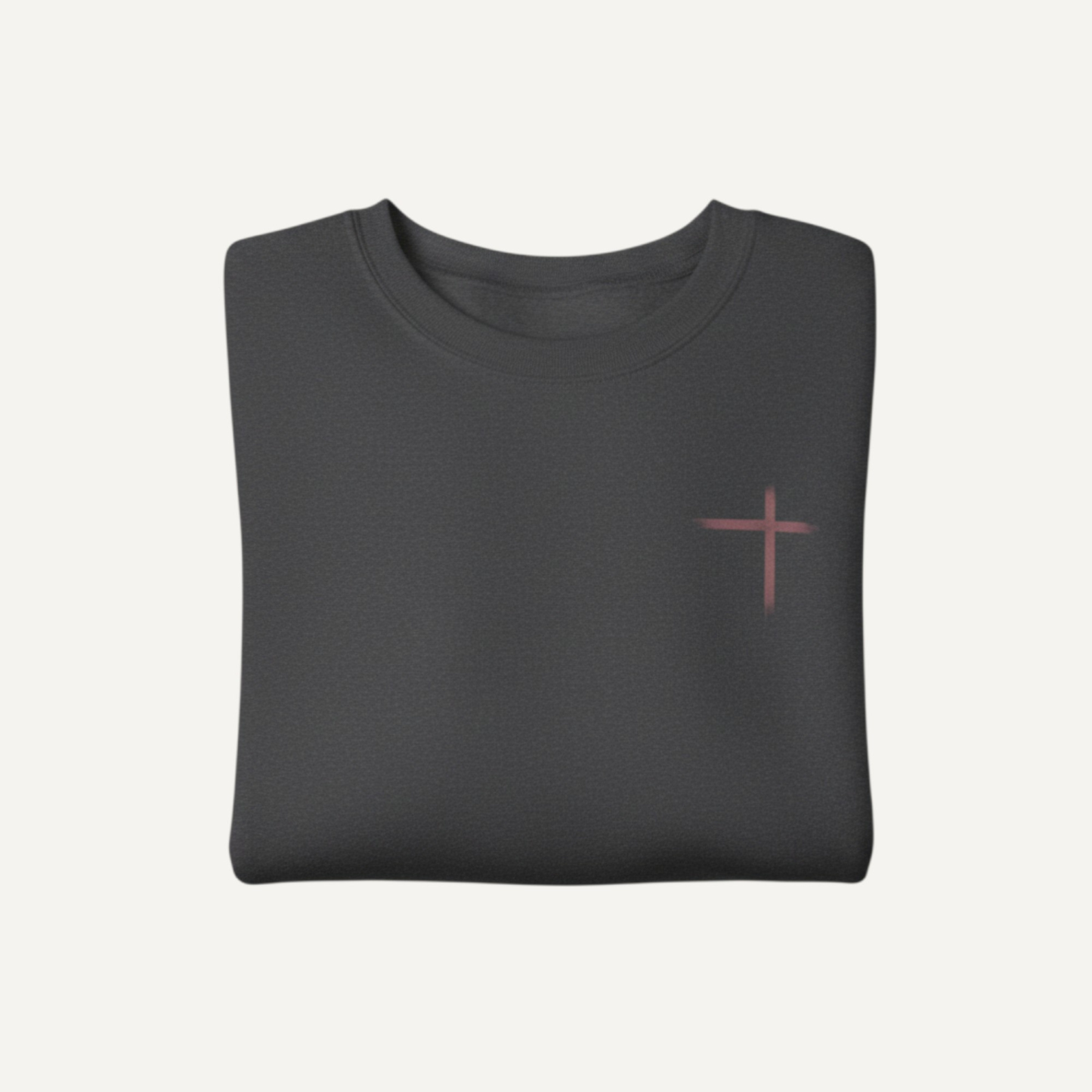 Faith Cross Crewneck Sweatshirt – Rustic Christian Graphic Sweatshirt