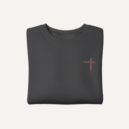 Faith Cross Crewneck Sweatshirt – Rustic Christian Graphic Sweatshirt