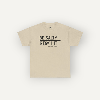 Be Salty, Stay Lit – Matthew 5:13-14 Tee | Christian Unisex Tee