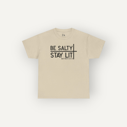 Be Salty, Stay Lit – Matthew 5:13-14 Tee | Christian Unisex Tee