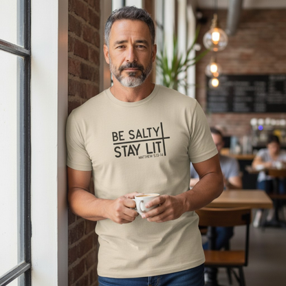 Be Salty, Stay Lit – Matthew 5:13-14 Tee | Christian Unisex Tee