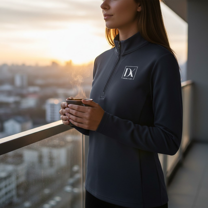 Drawn & Kept Quarter-Zip Pullover – Navy | Lightweight Performance + Everyday Comfort