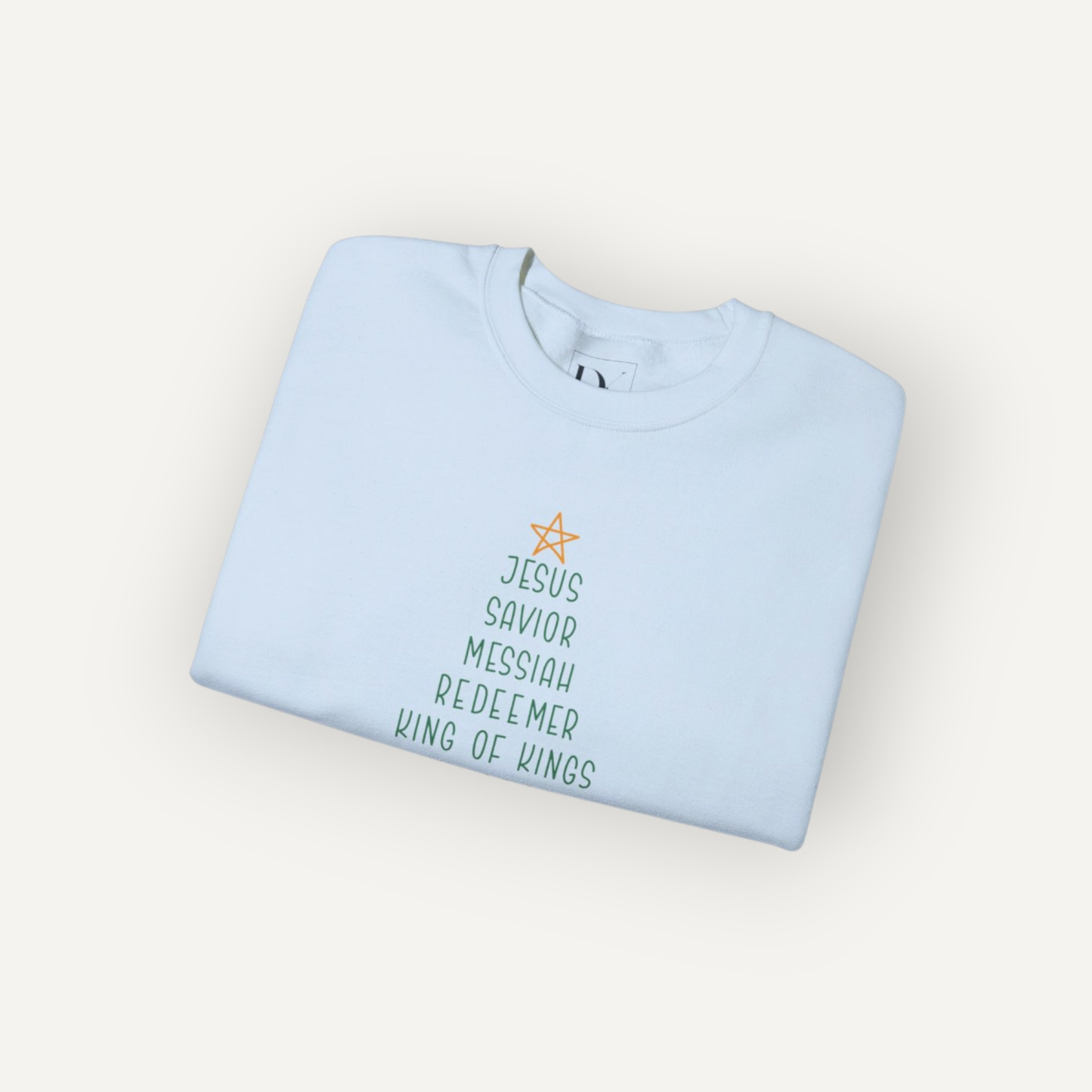 Names of Jesus Christmas Tree Sweatshirt – Christian Crewneck