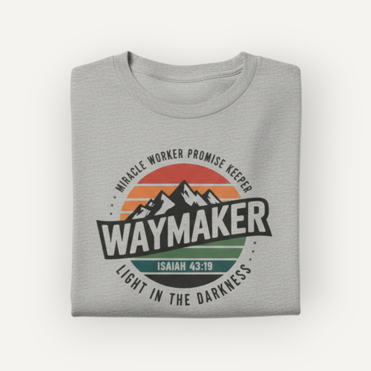 Waymaker, Miracle Worker – Isaiah 42:16 | Inspirational Christian Tee for Kids