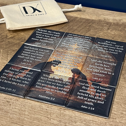 Nativity Mosaic Scripture Magnet Prayer Pack