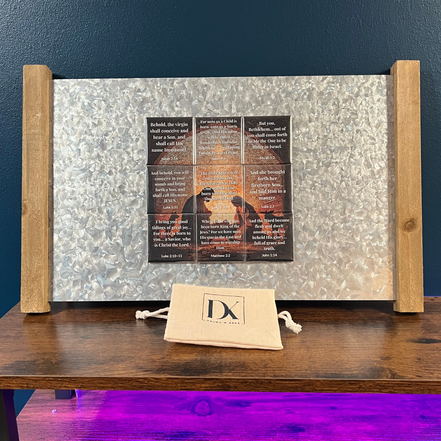 Nativity Mosaic Scripture Magnet Prayer Pack