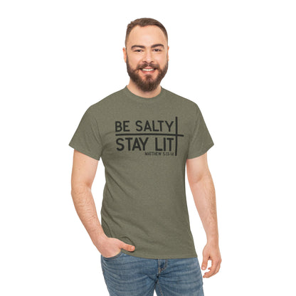 Be Salty, Stay Lit – Matthew 5:13-14 Tee | Christian Unisex Tee