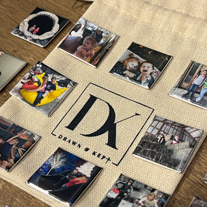 Mini Memories – Custom Photo Magnet Sets (1-inch squares)
